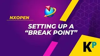 Setting Up A “Break Point”  | NXOpen Customization and Programming | Parametric Krish‌