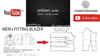 men's blazer pattern making in TUKA cad official
