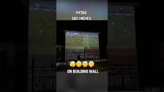 🤫🤫Crazy 500 inches HY350 projector,on building.#projector#shortvideo