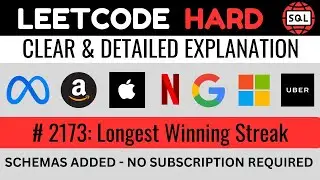 Leetcode HARD 2173 - Longest Winning Streak - DOUBLE RANKING DIFFERENCE - Solved & Explained by EDS