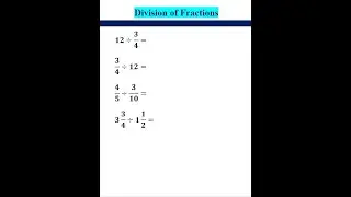 Division of Fractions 