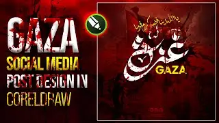 Gaza Social media post design in CorelDRAW
