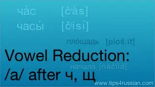 Vowel Reduction in Russian: /a/ after ч, щ