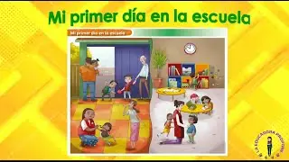 Mi primer día en la escuela (Lámina didáctica educación preescolar primer grado)