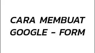 Cara membuat Google Form Melalui Google Drive