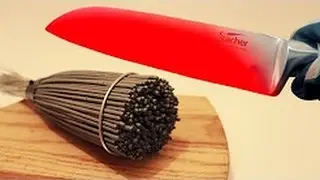 ЭКСПЕРИМЕНТ РАСКАЛЕННЫЙ НОЖ VS 1000 БЕНГАЛЬСКИХ ОГНЕЙ