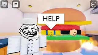 ADMIN TROLLING in Roblox Cook Burgers (funny moments) #3