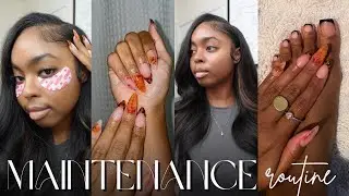 FALL MAINTENANCE VLOG: FLAWLESS QUICK WEAVE, GEL NAIL SET & CLUSTER LASHES