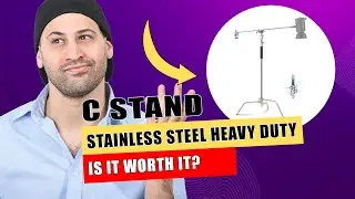 NEEWER Pro 100% Stainless Steel Heavy Duty C Stand with Boom Arm, Max Height 10.5ft/320cm