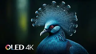 Blue Crowned Pigeon: The Most Beautiful Bird on Earth? High Quality 12K 8K 4K HDR VIDEO ULTRA  OLED