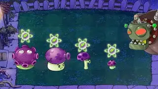 Plants vs Zombies Hack: Gloom-shroom X Scaredy-shroom X Fume-shroom X Puff-shroom  vs Dr.Zomboss