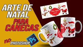 criando Arte de natal para caneca sublimação 2022