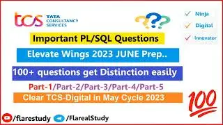 TCS plSQL Exam Actual question| May cycle Exam|Elevated wings| tcs2023 |JUNE Exam