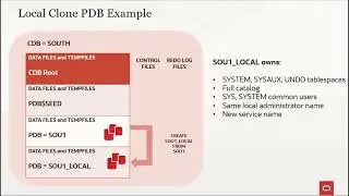 Oracle Multitenant Pluggable Database Clones - Local Clones