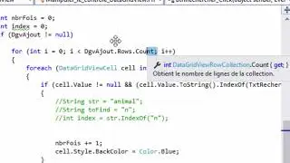 Recherche dans un DataGridView en c sharp