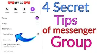 4 messenger Group tricks and tips! messenger chatting group!tips and tricks messenger groups