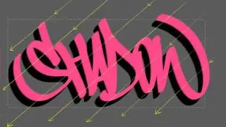 How to draw drop shadow your letters