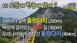 The place to experience two suspension bridges(404m, 200m) and the dizzying cliff walk | Wonju,Korea