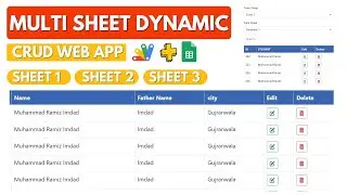 DYNAMIC GOOGLE  SHEETS  MULTI CRUD WEB APP | CRUD WEB APP | B10