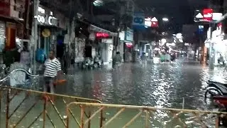 Pattaya walking street area flooding 16 sep 2015