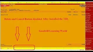 Tally TDL for Disable the Delete and Cancel Button : Tally Add on Free Download