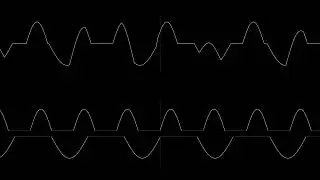 counterpoint featuring the left and right half of a sine wave