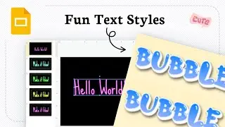 How to create special text effects like bubble letters or outlines in Google Slides