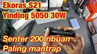 Ekoras S21 Yinding 5050 30W super bright cheap thrower flashlight