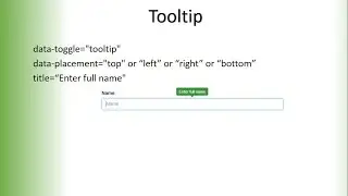 Bootstrap Tooltip