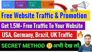 🔥Get 1.5M+ Free Traffic To Your Blog Post | Promote Your Website On Google Free | Free Traffic