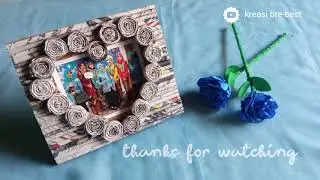 Bingkai Foto dari Koran bekas dan kardus bekas || how to make photo frames from old newspapers