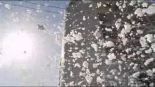 Много пены в городе. Красота!
