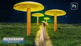 Luminous Mushroom Manipulation Photoshop Tutorial