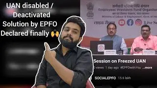 UAN disabled / Deactivated/ freezed account solution declared by epfo #uan #disabled #solution #epf