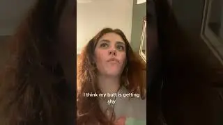 Girl farts for a TikTok video