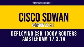 Cisco SDWAN: Deploying CSR1000v 17.3.1.a Code