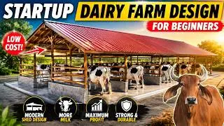 Simple Modern Dairy Farm Shed Design For 10 Cows | Cow Farm Beginners Guide
