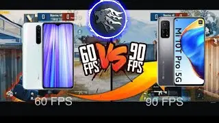 60fps vs 90fps | pubg mobile | redmi note 8 pro vs mi 10 t