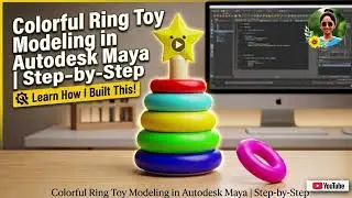 How to Model a Colorful Ring Toy in Autodesk Maya | Beginner Tutorial 🎨