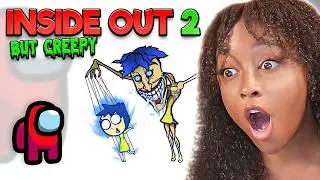 Mini Crewmate Kills CREEPY INSIDE OUT 2 but creepy Characters!!
