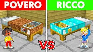 POOR vs. RICH: SECRET HOUSE in the BED in Minecraft!