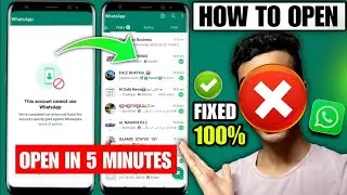 how to fix this account cannot use whatsapp | this account cannot use whatsapp problem solution