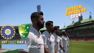 India vs Australia Day-1 Highlights | Rohit's 100 | Lyon's 5-Fer | Border Gavaskar 2024 (Cricket 24)