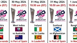 ICC Men's T20 World Cup 2024 Warm-Up Matches Schedule & Fixtures
