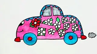 Рисуем Машинку. Веселое Видео для Детей. Как нарисовать машину с ребенком.