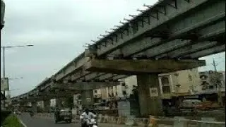 BENZ Circle Fly Over Construction In Vijayawada From Benz Circle To Ramesh Hospital, N.T.R Health Un