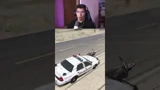 Fleeing suspect crashes off his dirtbike... #shorts #lspdfr #gta5