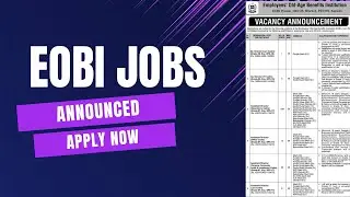 EOBI Jobs Announced | Apply Now I EOBI Pension #eobi