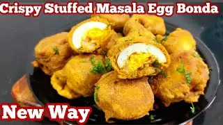 Crispy Stuffed Masala Egg Bonda Monsoon Special / Egg Bajji / Egg Snacks / Evening Snacks