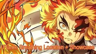 Flame breathing location + showcase l Project Slayers (Roblox)